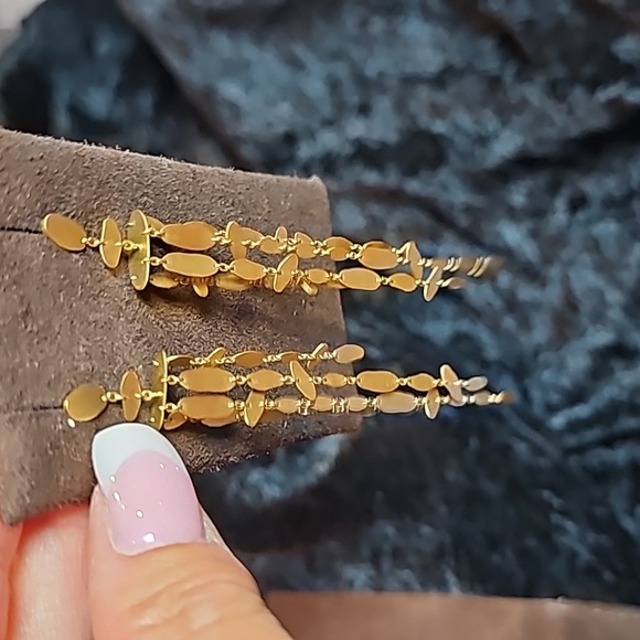 Authentic, Rare H Stern 18k Gold 4" Dangle, Chandelier, & Pierced Earrings - Picture 4 of 13